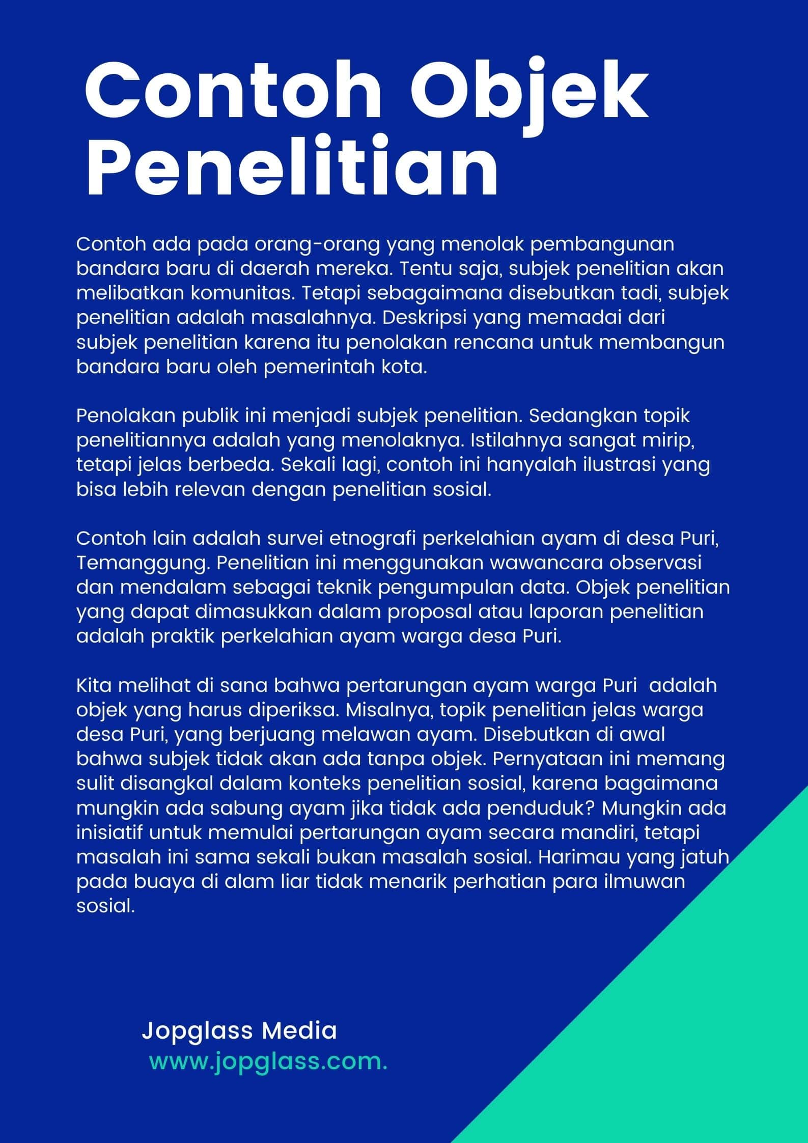 Objek Penelitian Pengertian, Cara Menentukan dan Contoh