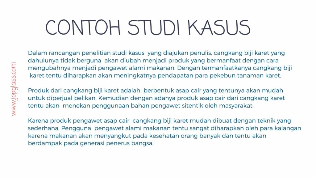 Contoh Penelitian Studi Kasus