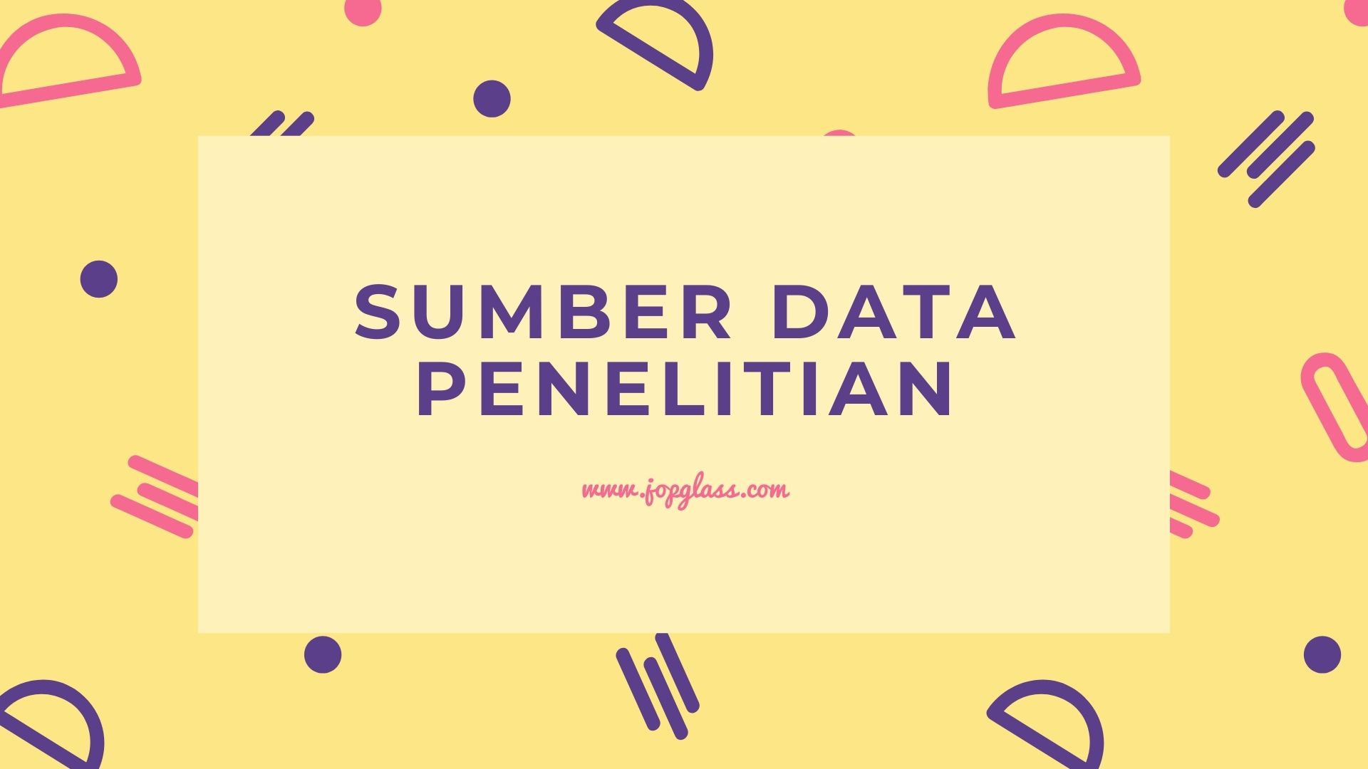 Sumber Data Penelitian