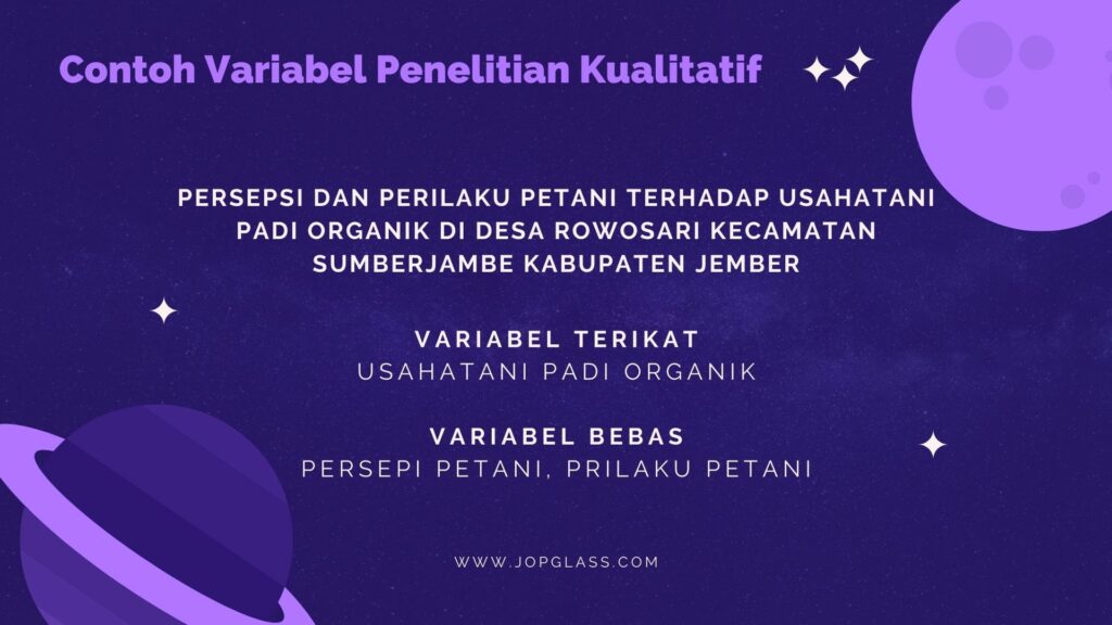 Contoh Variabel Penelitian Kualitatif